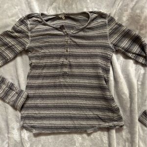 Sz L lucky brand striped sweater